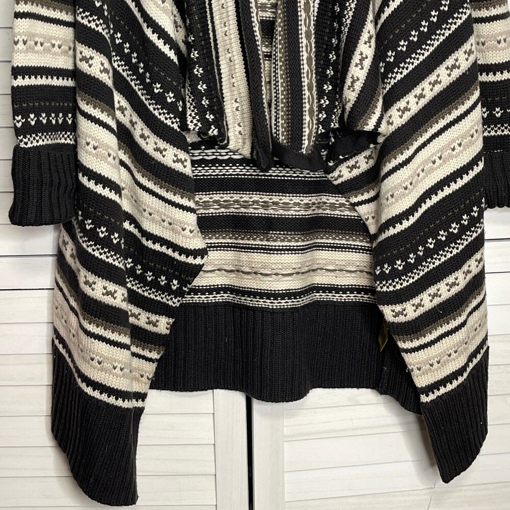 Alice + Olivia Women’s 100% Wool Open Front Brown Cardigan Sweater Size Large - Picture 3 of 7